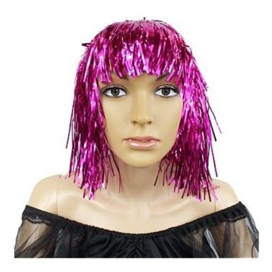 Pink Foil Wig