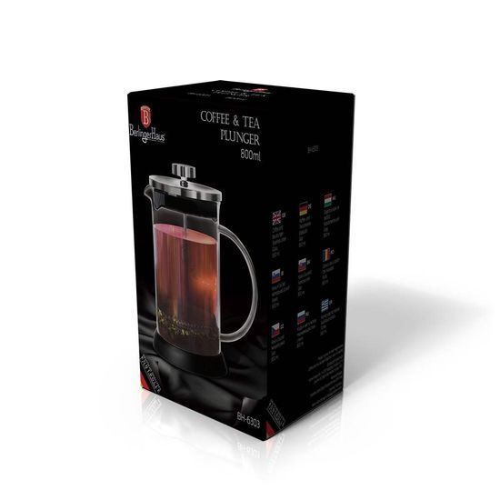 Konvička na čaj a kávu french press 800 ml nerez BERLINGERHAUS BH-6303