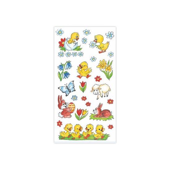 Velikonoční samolepky na vajíčka 767, gelové tradiční motivy, 19x9 cm