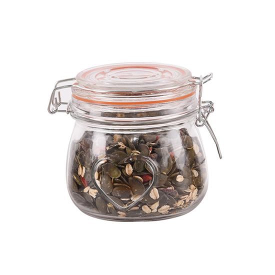 Sklenená nádoba patent BELA srdce 0,5 l