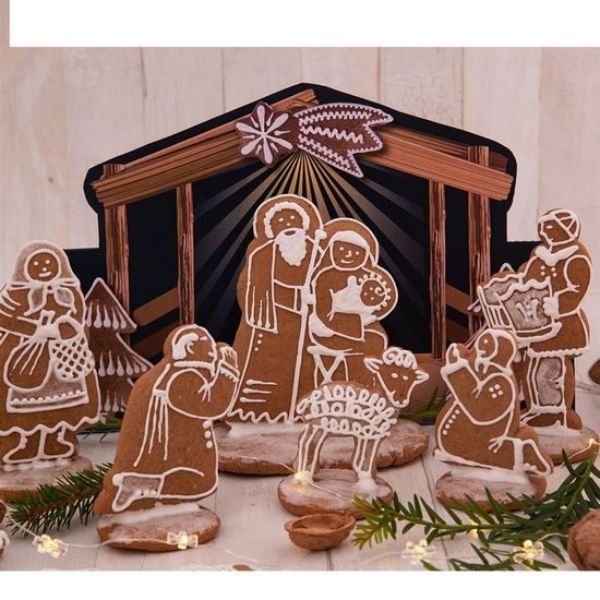 Vykrajovačka nerez BETLÉM sada 7 ks+pap. jesličky