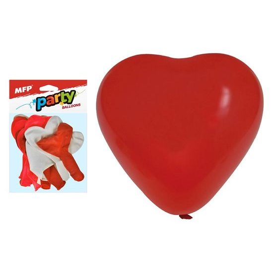 balónek nafukovací 12ks sáček srdce 30cm mix 8000110