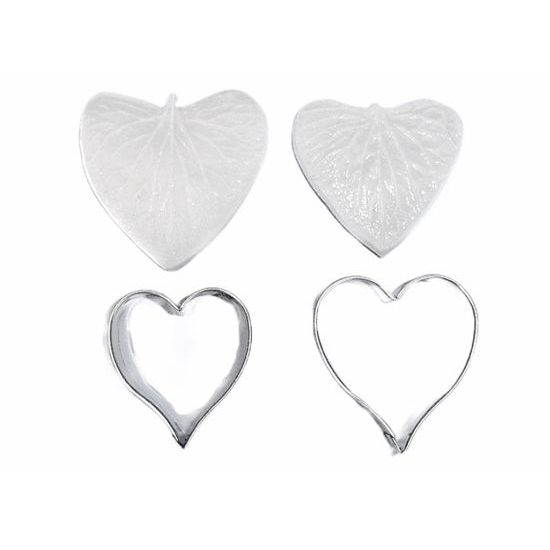 Silicone mould with punches - Morning Glory Leaf