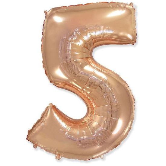 Balloon foil numerals rose gold - Rose Gold 115 cm - 2 or 5