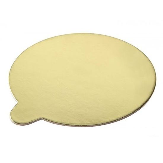 Podložka zlatá na monoporcie, mousse a dezerty - kruh 8 cm - 20 ks