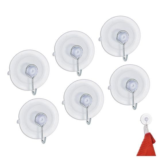 Hook with suction cup 6pcs
