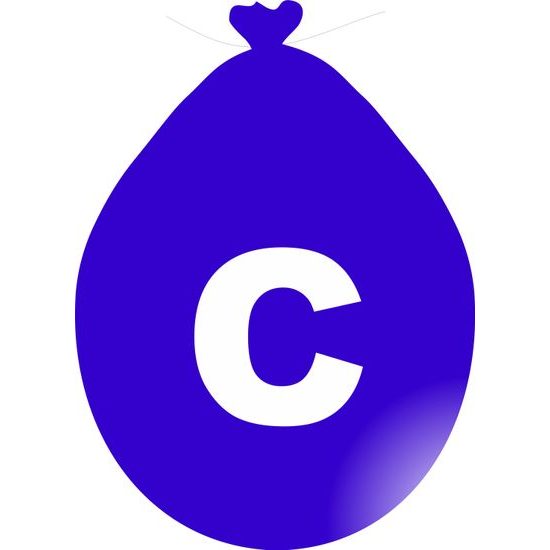 Balónek písmeno C modré