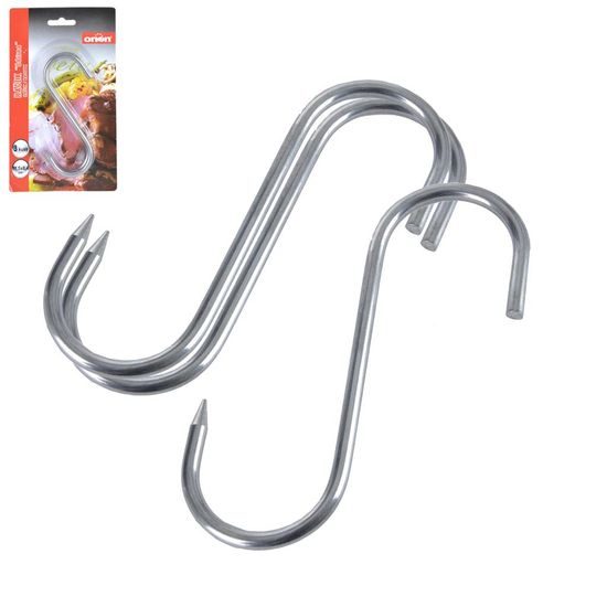 Stainless steel smokehouse hook 3 pcs - 11,5 x 8,4 cm