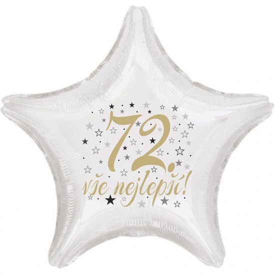 72. narozeniny balónek hvězda