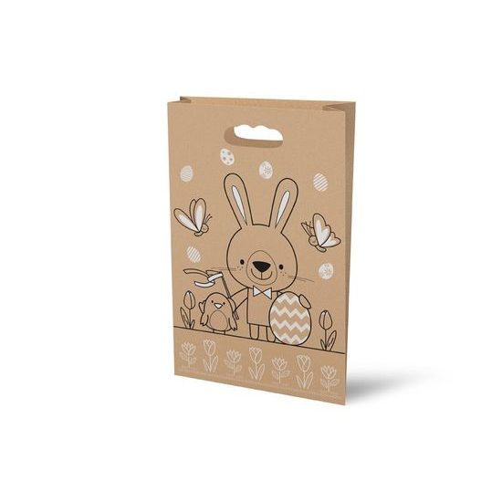taška velikonoční papír hnědý 26x41x11 5251207