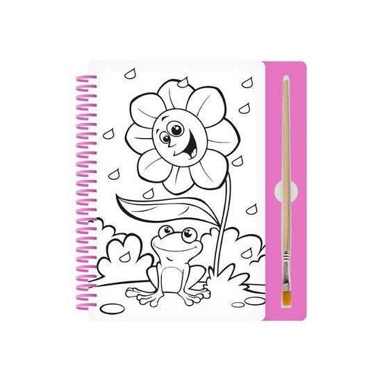 malování vodou 8B - blok 15x22cm se spirálou 8 listů + štětec 5301089