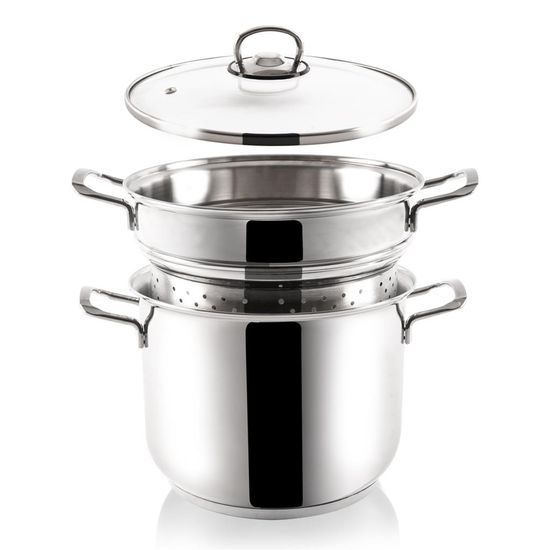 Rozsdamentes acél tésztafőző edény ANETT 6 l, 3 részes