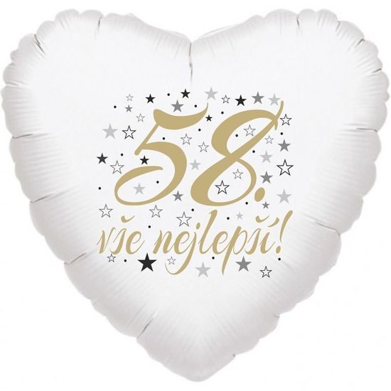 58. narozeniny balónek srdce