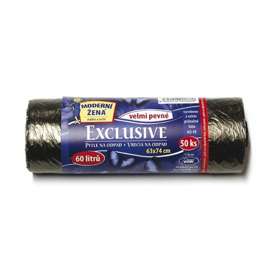 Sáčok do koša čierny EXCLUSIVE 60 l / 50 ks