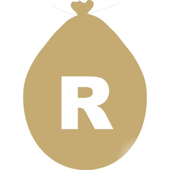 Balónek písmeno R zlaté