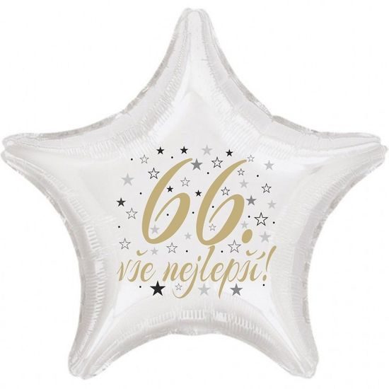 66. narozeniny balónek hvězda