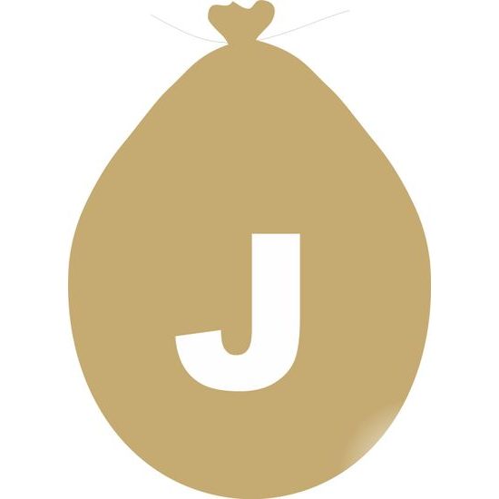 Balónek písmeno J zlaté
