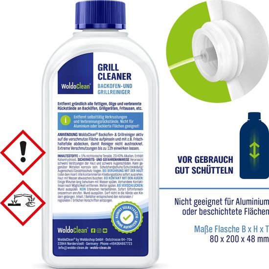 Čistič rúry a grilu + rukavice, mikrovlákno a kefa - 500 ml