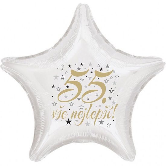 55. narozeniny balónek hvězda