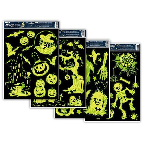 okenní fólie halloween svítící HA002 30x42cm 1041941