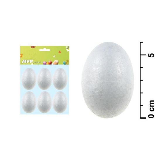 vajíčko 6cm/6ks polystyren 2221333
