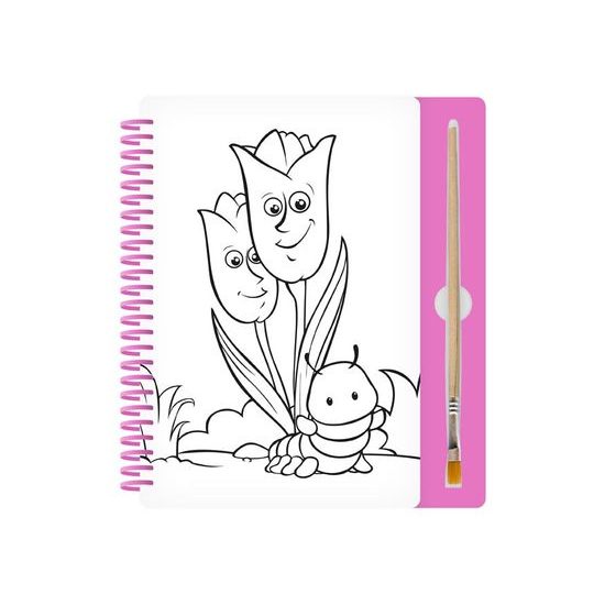 malování vodou 8B - blok 15x22cm se spirálou 8 listů + štětec 5301089