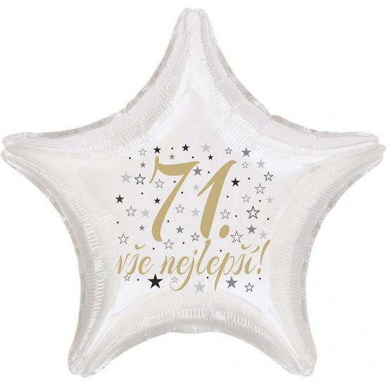 71. narozeniny balónek hvězda