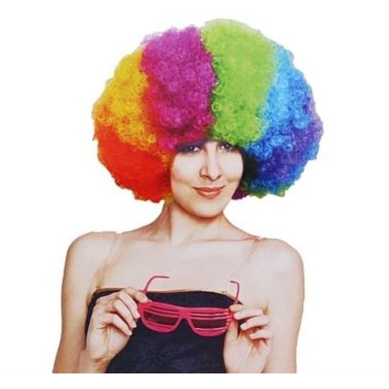 Afro wig colourful