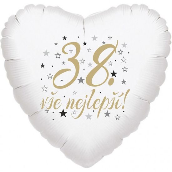 38. narozeniny balónek srdce
