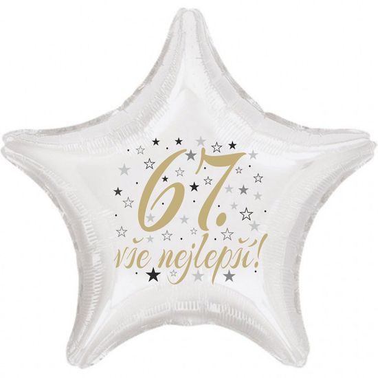 67. narozeniny balónek hvězda