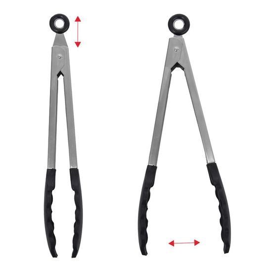 Stainless steel/silicone tongs 35 cm