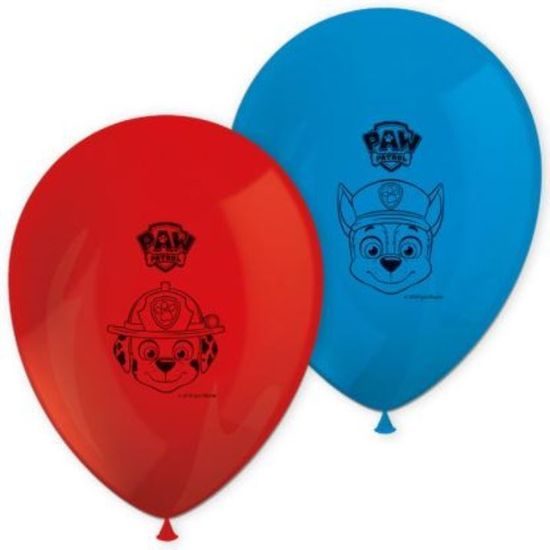 Latex léggömbök PAW PATROL - Mancs őrjárat - 28 cm - 8 db