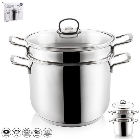 Nerezový napařovací hrnec ANETT pr. 22 cm