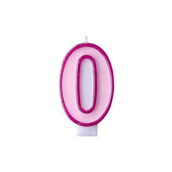 Rózsaszín születésnapi gyertya 0, 7 cm