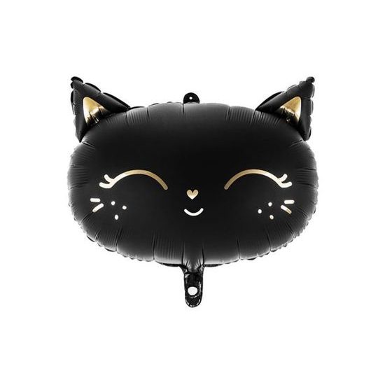 Balloon foil cat, 48 x 36cm, black