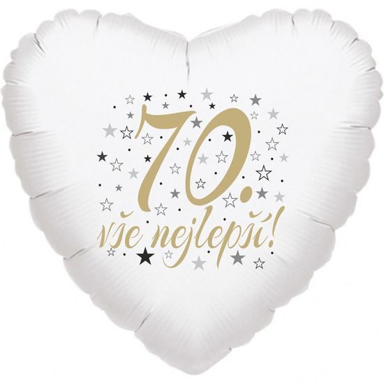 70. narozeniny balónek srdce