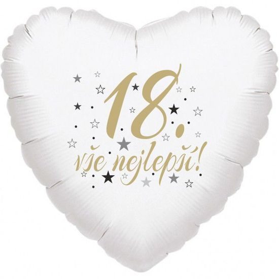 Srdcový balónik na 18. narodeniny
