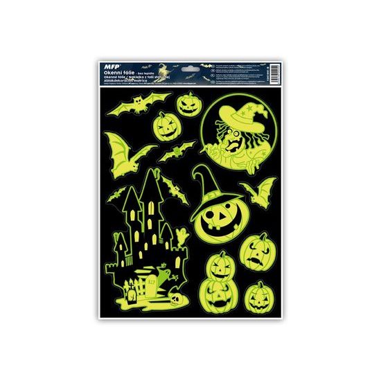 okenní fólie halloween svítící HA002 30x42cm 1041941