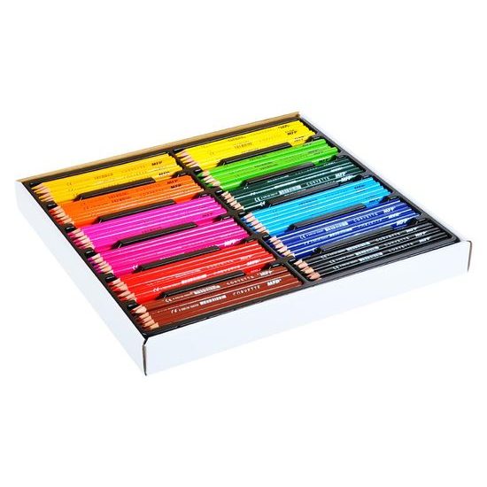 Ergonomic triangular Corvette crayons - set 288 pcs (12 colours x 24 pcs)