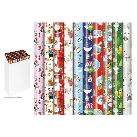 Christmas Wrapping Paper Roll 200x70 Kids Mix No.4 PrasBam 5811566