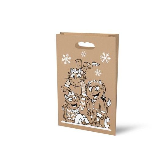 taška Mikuláš papír hnědý 26x41x11cm 5251270
