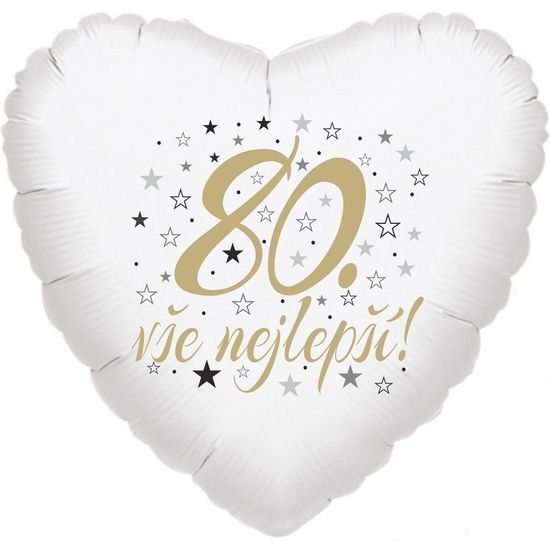 80. narodeniny balónik srdce