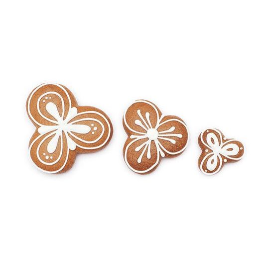 Set of dough cutters - Three-leaf clovers plain