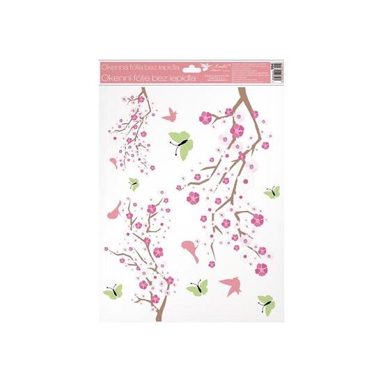 Window Film - Glittering Flowering Branches, 30x42 cm