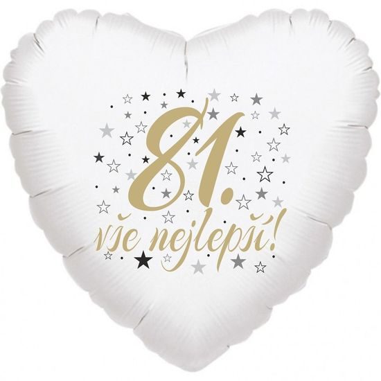 Srdcový balónik na 81. narodeniny