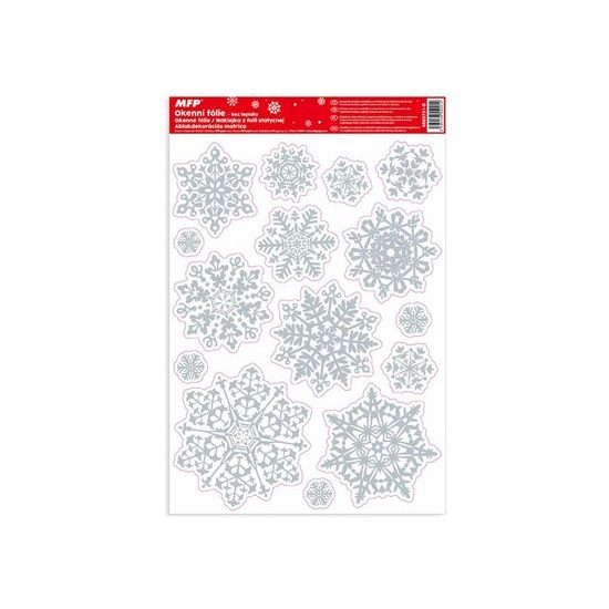 Vianočná okenná fólia s glitrami VA011 20x30 cm