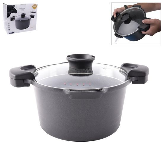 Hrniec PASTA GRANDE 5,5 l so sklenenou poklicou