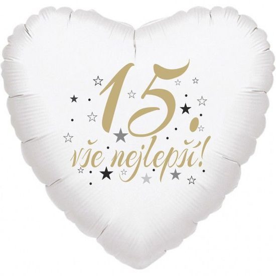 Srdcový balónik na 15. narodeniny