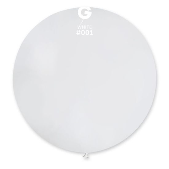 80 cm latex balloon - white 1 pc