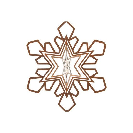 vločka zlatá závěs vánoční plech. 7,8x8cm 1909E-325.SS6 8885950